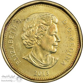 سکه 1 دلار 2013 الیزابت دوم - MS61 - کانادا