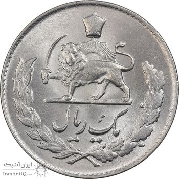 سکه 1 ریال 1334 مصدقی - MS63 - محمد رضا شاه
