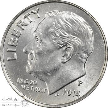 سکه 1 دایم 2014P روزولت - MS62 - آمریکا سکه 1 دایم 2014P روزولت - MS62 - آمریکا