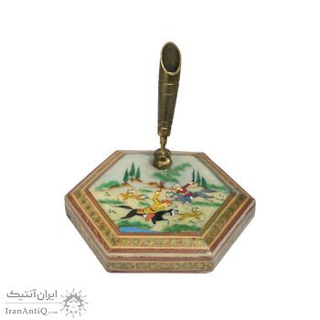 جاقلمی خاتم کاری طرح شکارگاهی - 051332 جاقلمی خاتم کاری طرح شکارگاهی - 051332