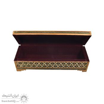 جاقلمی خاتم کاری طرح گل و مرغ - 051336 جاقلمی خاتم کاری طرح گل و مرغ - 051336