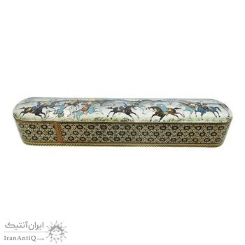 جاقلمی خاتم کاری طرح بازی چوگان - 051338