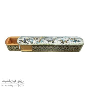 جاقلمی خاتم کاری طرح بازی چوگان - 051338