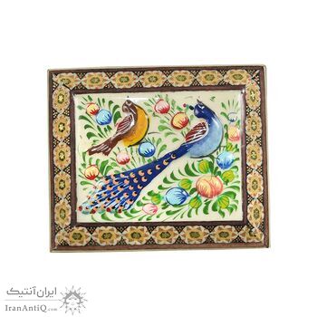 جعبه خاتم کاری طرح گل و مرغ - 051339