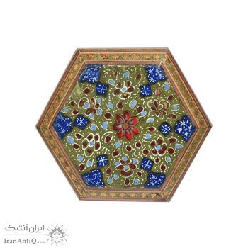 جعبه خاتم کاری طرح گل - 051346 جعبه خاتم کاری طرح گل - 051346