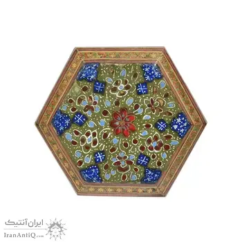 جعبه خاتم کاری طرح گل - 051346