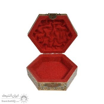 جعبه خاتم کاری طرح شکارگاهی - 051349