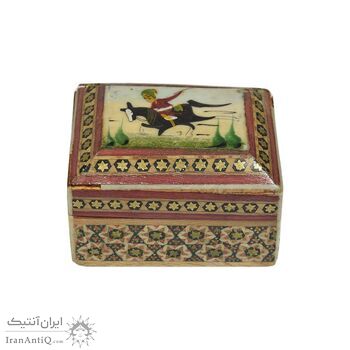 جعبه خاتم کاری طرح بازی چوگان - 051352 جعبه خاتم کاری طرح بازی چوگان - 051352