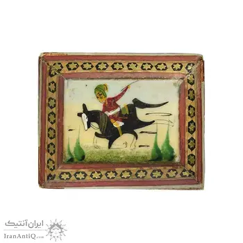 جعبه خاتم کاری طرح بازی چوگان - 051352