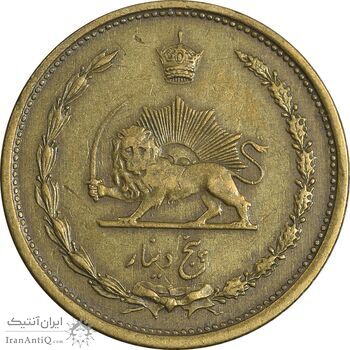 سکه 5 دینار 1316 برنز - EF45 - رضا شاه