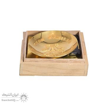 کاسه دکوری برنز با روکش آب طلا 24 عیار (با جعبه) - ساخت ژاپن - 051328