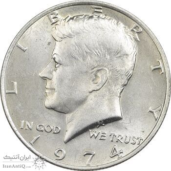 سکه نیم دلار 1974 کندی - AU58 - آمریکا سکه نیم دلار 1974 کندی - AU58 - آمریکا