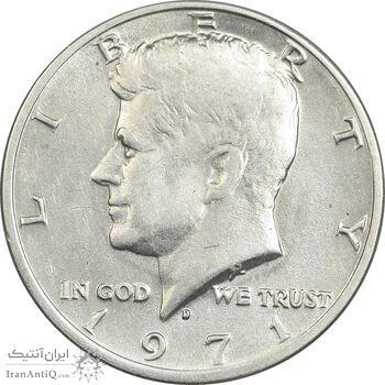 سکه نیم دلار 1971D کندی - AU55 - آمریکا