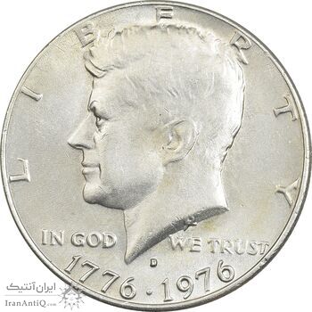 سکه نیم دلار 1976D جشن دویست سالگی کندی - AU55 - آمریکا سکه نیم دلار 1976D جشن دویست سالگی کندی - AU55 - آمریکا
