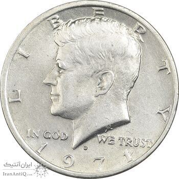 سکه نیم دلار 1971D کندی - AU50 - آمریکا