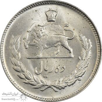 سکه 10 ریال 1350 - MS62 - محمد رضا شاه سکه 10 ریال 1350 - MS62 - محمد رضا شاه