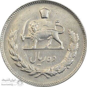 سکه 10 ریال 1350 - AU55 - محمد رضا شاه سکه 10 ریال 1350 - AU55 - محمد رضا شاه