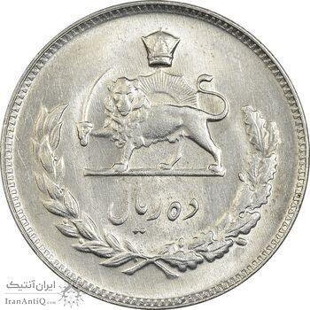 سکه 10 ریال 1351 - MS61 - محمد رضا شاه سکه 10 ریال 1351 - MS61 - محمد رضا شاه