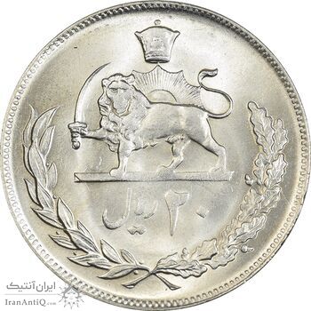 سکه 20 ریال 1353 - MS64 - محمد رضا شاه سکه 20 ریال 1353 - MS64 - محمد رضا شاه