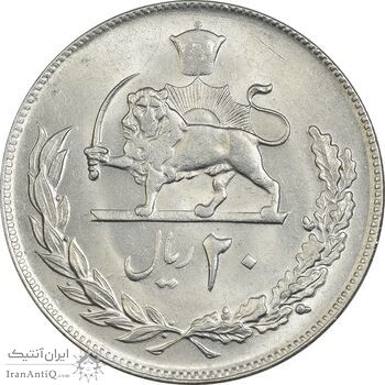 سکه 20 ریال 1353 - MS61 - محمد رضا شاه سکه 20 ریال 1353 - MS61 - محمد رضا شاه
