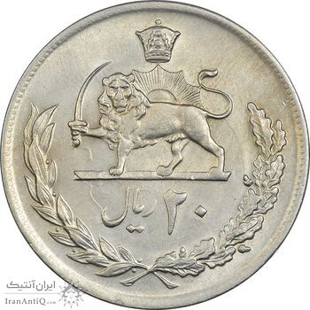 سکه 20 ریال 1353 - AU58 - محمد رضا شاه سکه 20 ریال 1353 - AU58 - محمد رضا شاه