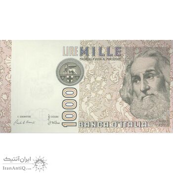 اسکناس 1000 لیر 1982 (مارکو پولو) - چیامپی، استوانی - جمهوری - تک - UNC64 - ایتالیا