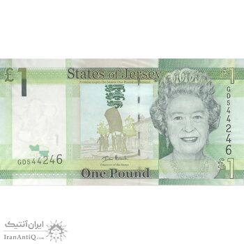 اسکناس یک پوند بدون تاریخ (2010-2018) الیزابت دوم - لان بلک - تک - UNC64 - جرزی