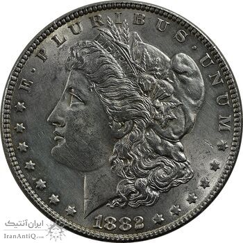 سکه یک دلار 1882 مورگان - MS62 - آمریکا سکه یک دلار 1882 مورگان - MS62 - آمریکا