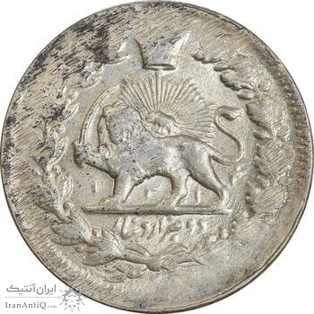 سکه 2000 دینار 1314 خطی (دو تاج) - AU50 - مظفرالدین شاه