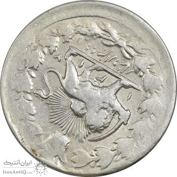 سکه 2000 دینار 1317 خطی - AU55 - مظفرالدین شاه