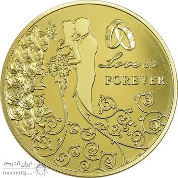 سکه هدیه ازدواج - طلایی - UNC - مدل 4