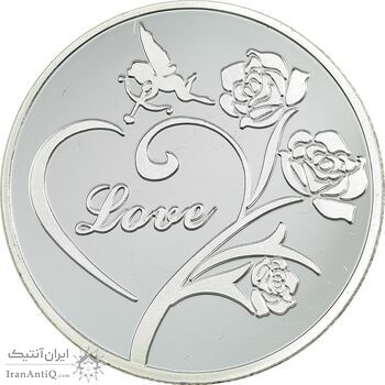 سکه هدیه ازدواج - نقره ای - UNC - طرح قلب