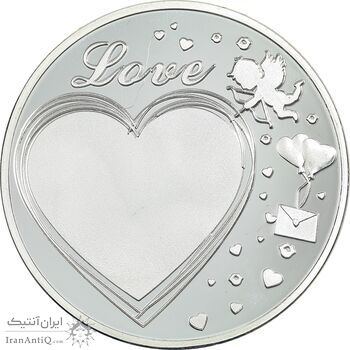 سکه هدیه ازدواج - نقره ای - UNC - طرح قلب