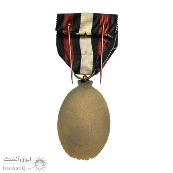 مدال آویز حزب رستاخیز (روز) با جعبه و روبان فابریک - UNC - محمد رضا شاه