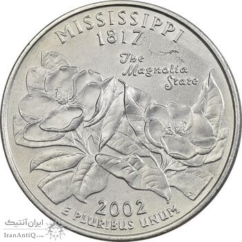 سکه کوارتر دلار 2002D ایالتی (میسیسیپی) - AU - آمریکا