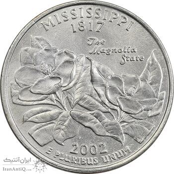 سکه کوارتر دلار 2002P ایالتی (میسیسیپی) - AU - آمریکا