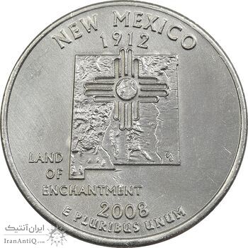 سکه کوارتر دلار 2008P ایالتی (نیومکزیکو) - AU - آمریکا