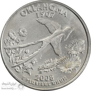 سکه کوارتر دلار 2008P ایالتی (اوکلاهما) - AU - آمریکا