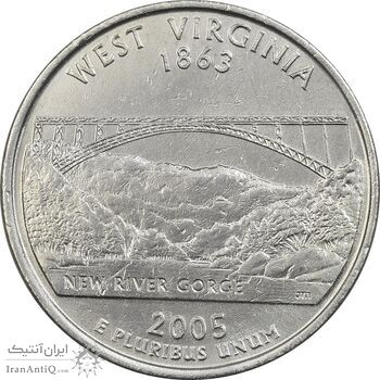 سکه کوارتر دلار 2005D ایالتی (ویرجینیای غربی) - AU - آمریکا