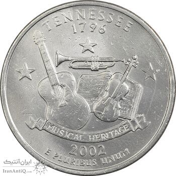 سکه کوارتر دلار 2002D ایالتی (تنسی) - AU - آمریکا