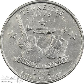 سکه کوارتر دلار 2002P ایالتی (تنسی) - AU - آمریکا