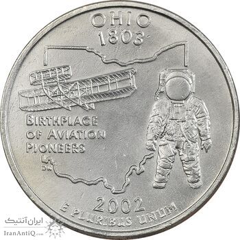 سکه کوارتر دلار 2002P ایالتی (اوهایو) - AU - آمریکا