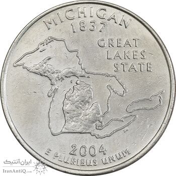 سکه کوارتر دلار 2004D ایالتی (میشیگان) - AU - آمریکا