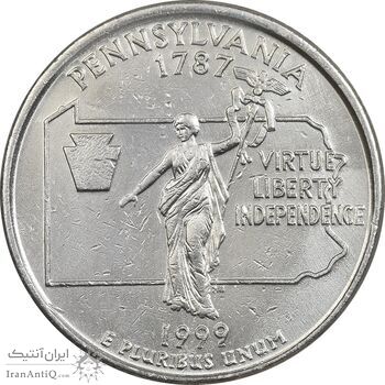 سکه کوارتر دلار 1999P ایالتی (پنسیلوانیا) - AU - آمریکا