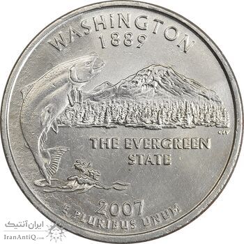 سکه کوارتر دلار 2007P ایالتی (واشنگتن) - AU - آمریکا