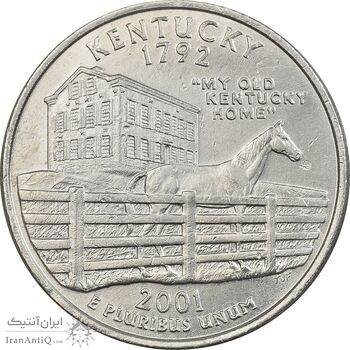 سکه کوارتر دلار 2001D ایالتی (کنتاکی) - AU - آمریکا