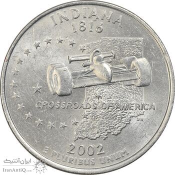 سکه کوارتر دلار 2002P ایالتی (ایندیانا) - AU - آمریکا