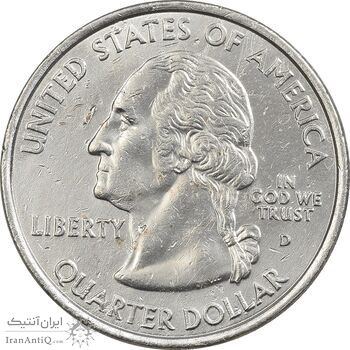 سکه کوارتر دلار 2002D ایالتی (ایندیانا) - AU - آمریکا
