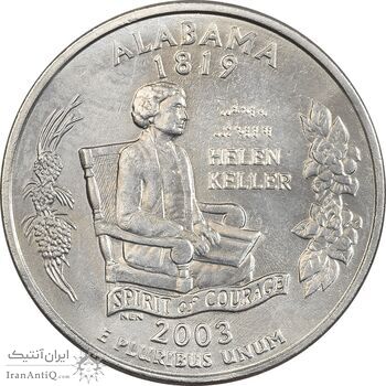 سکه کوارتر دلار 2003D ایالتی (آلاباما) - AU - آمریکا