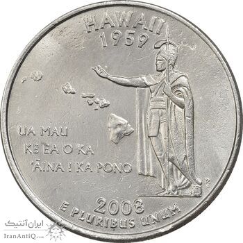 سکه کوارتر دلار 2008P ایالتی (هاوایی) - AU - آمریکا